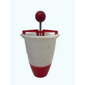 Popeil Donut Maker  8” Red/White Vintage Kitchen Ware Circa 1950